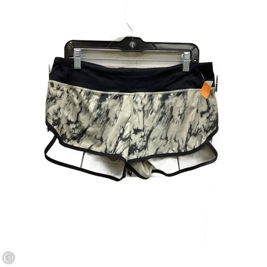 Athletic Shorts By Lululemon In Black & Cream, Size: 10