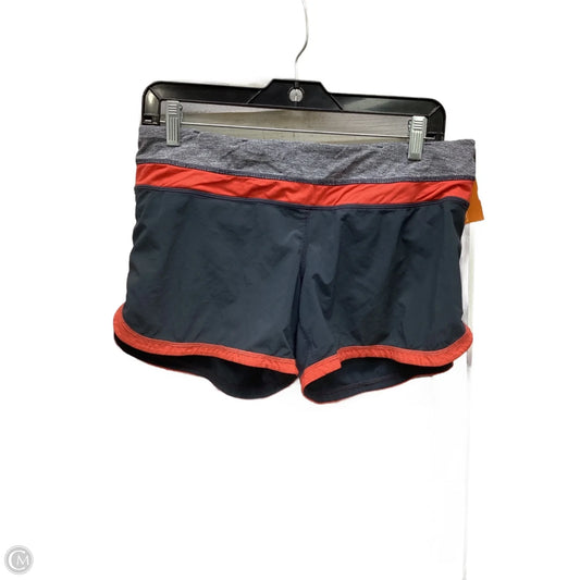 Athletic Shorts By Lululemon In Grey & Red, Size: 6