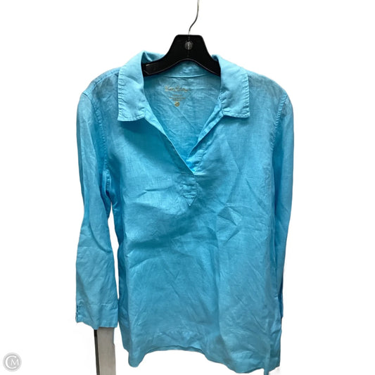 Top Long Sleeve Designer By Lilly Pulitzer In Blue, Size: M