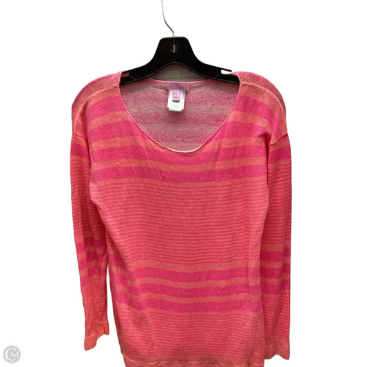 Top Long Sleeve Designer By Lilly Pulitzer In Orange & Pink, Size: L