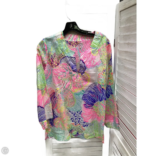 Top Long Sleeve Designer By Lilly Pulitzer In Multi-colored, Size: M