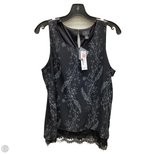 Top Sleeveless By Worthington In Floral Print, Size: Mp