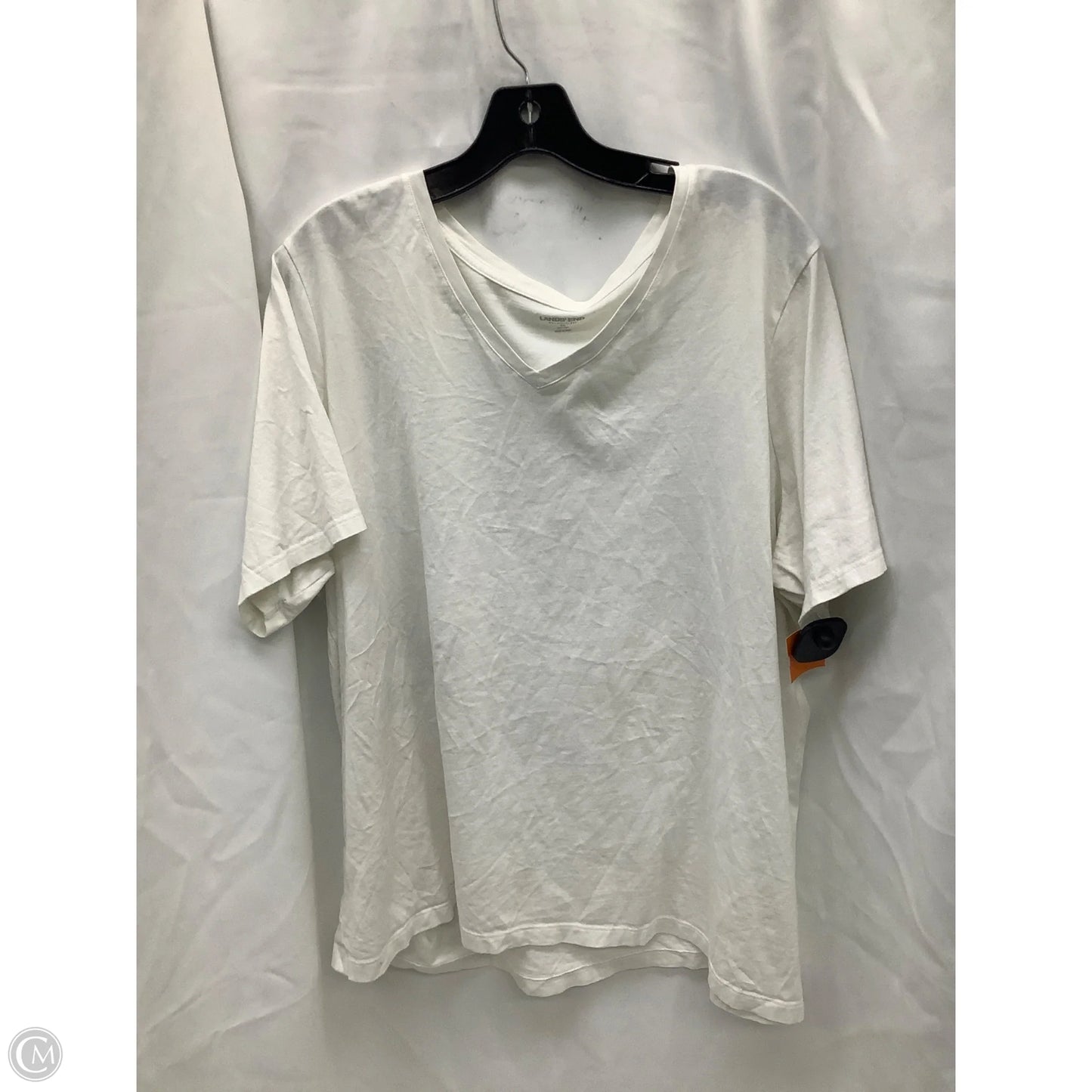 Top Short Sleeve By Lands End In White, Size: 2x