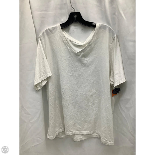 Top Short Sleeve By Lands End In White, Size: 2x