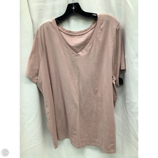 Top Short Sleeve By Ava & Viv In Pink, Size: 2x