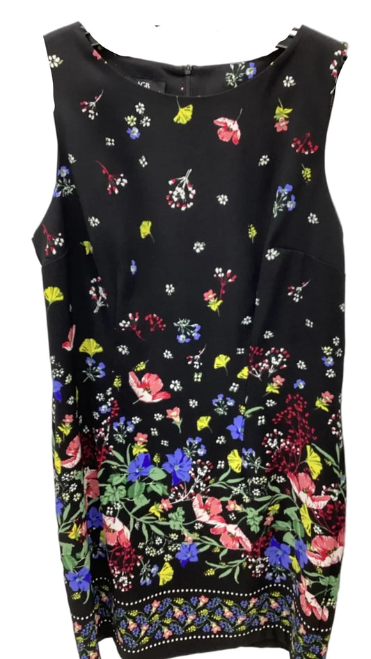 Dress Casual Midi By Agb In Floral Print, Size: 16