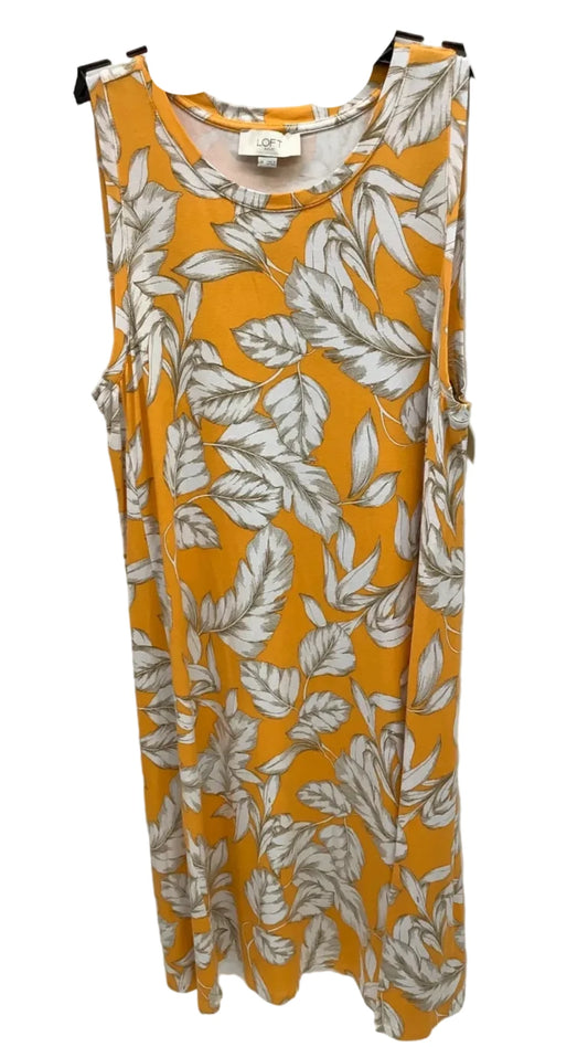 Dress Casual Midi By Loft In Tropical Print, Size: M