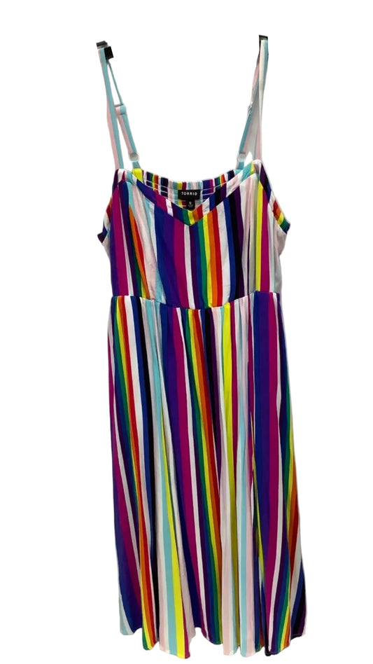 Dress Casual Midi By Torrid In Striped Pattern, Size: L