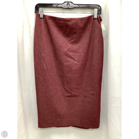 Skirt Midi By Express In Maroon, Size: 8