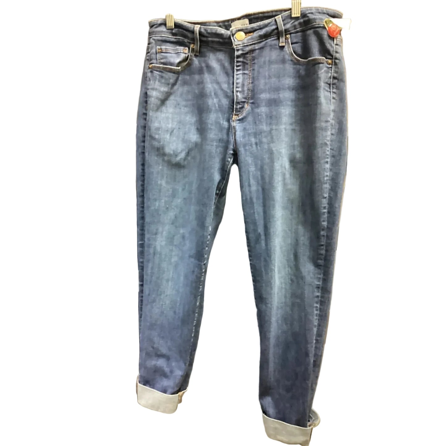 Jeans Straight By Loft In Blue Denim, Size: 12