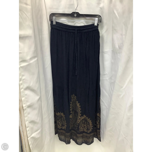 Skirt Maxi By Cato In Black & Gold, Size: S