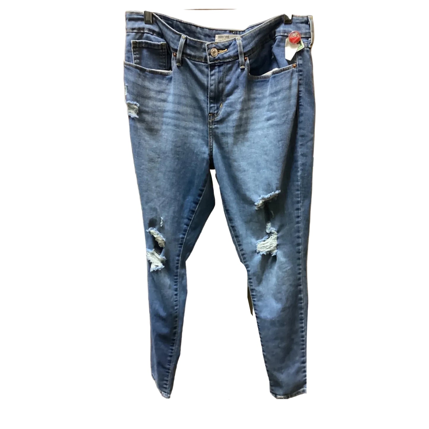 Jeans Skinny By Levis In Blue Denim, Size: 10