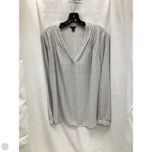 Top Long Sleeve By Ann Taylor In Black & White, Size: Xl