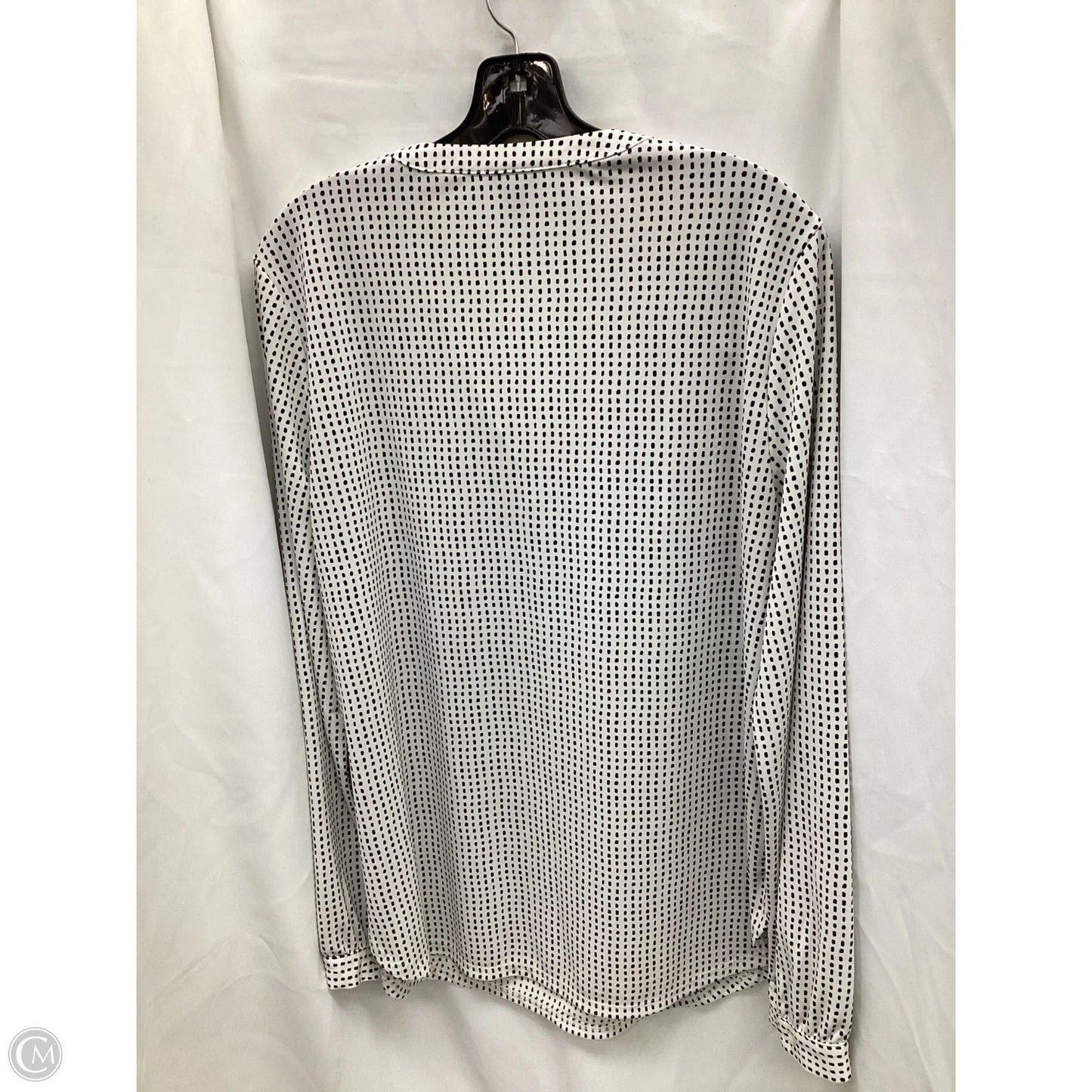 Top Long Sleeve By Ann Taylor In Black & White, Size: Xl