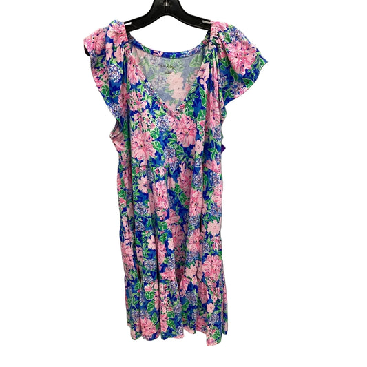 Dress Designer By Lilly Pulitzer In Floral Print, Size: L