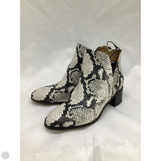 Boots Ankle Heels By Franco Sarto In Snakeskin Print, Size: 5