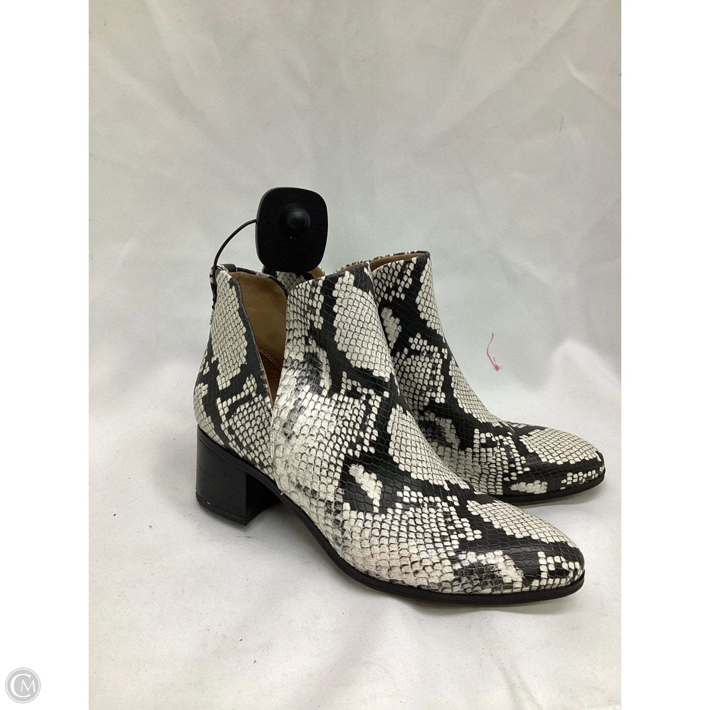 Boots Ankle Heels By Franco Sarto In Snakeskin Print, Size: 5