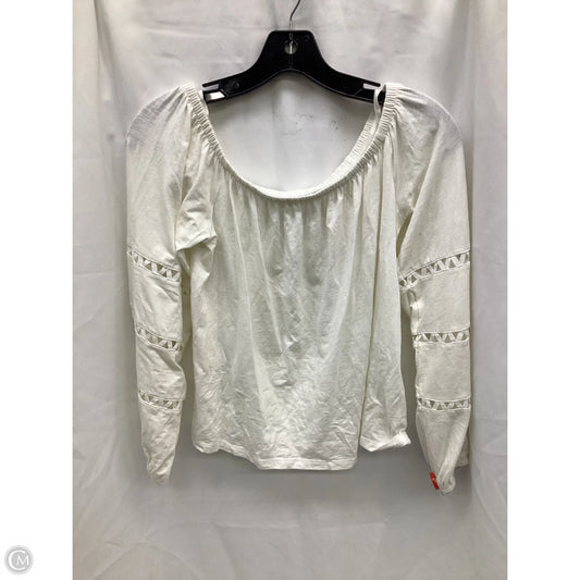 Top Long Sleeve Designer By Lilly Pulitzer In White, Size: S