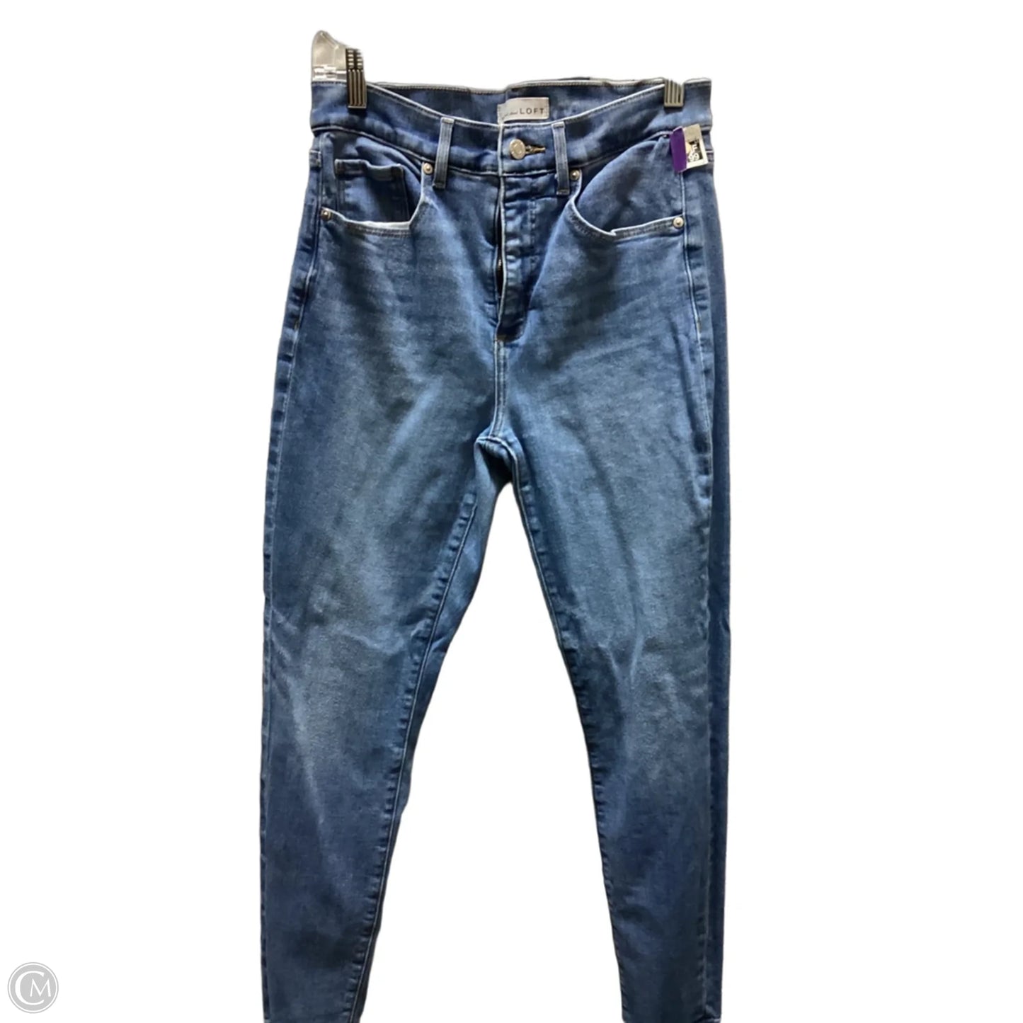 Jeans Skinny By Loft In Blue Denim, Size: 6