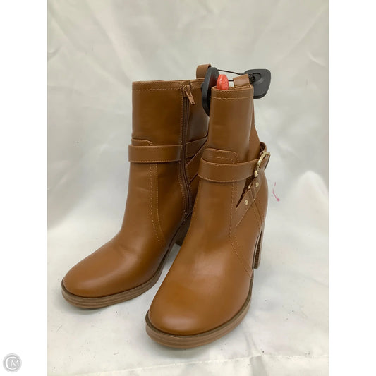 Boots Ankle Heels By Liz Claiborne In Brown, Size: 8