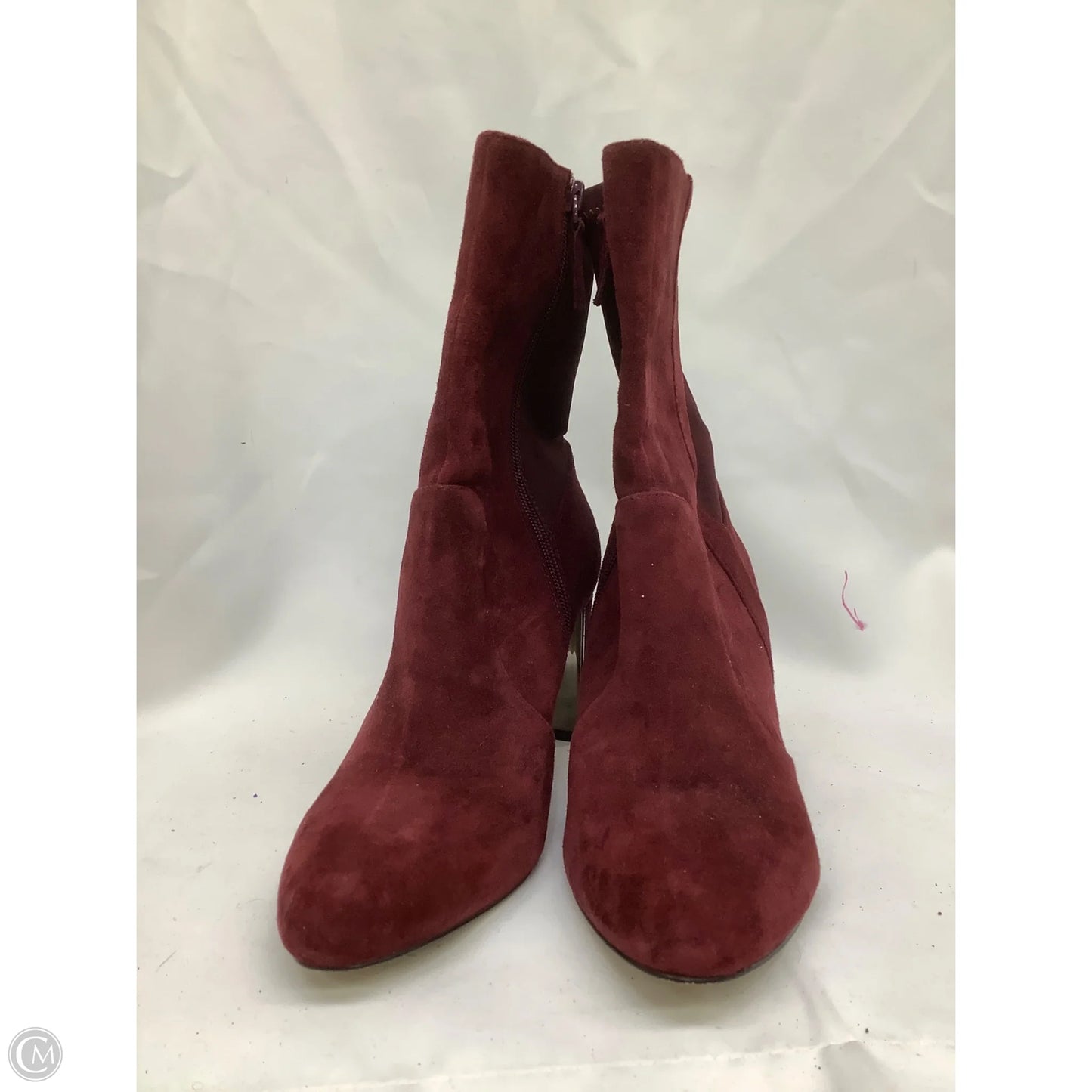 Boots Ankle Heels By Tahari In Maroon, Size: 9