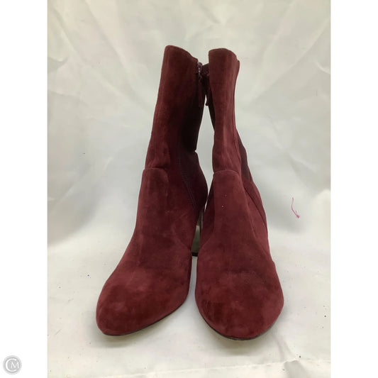 Boots Ankle Heels By Tahari In Maroon, Size: 9