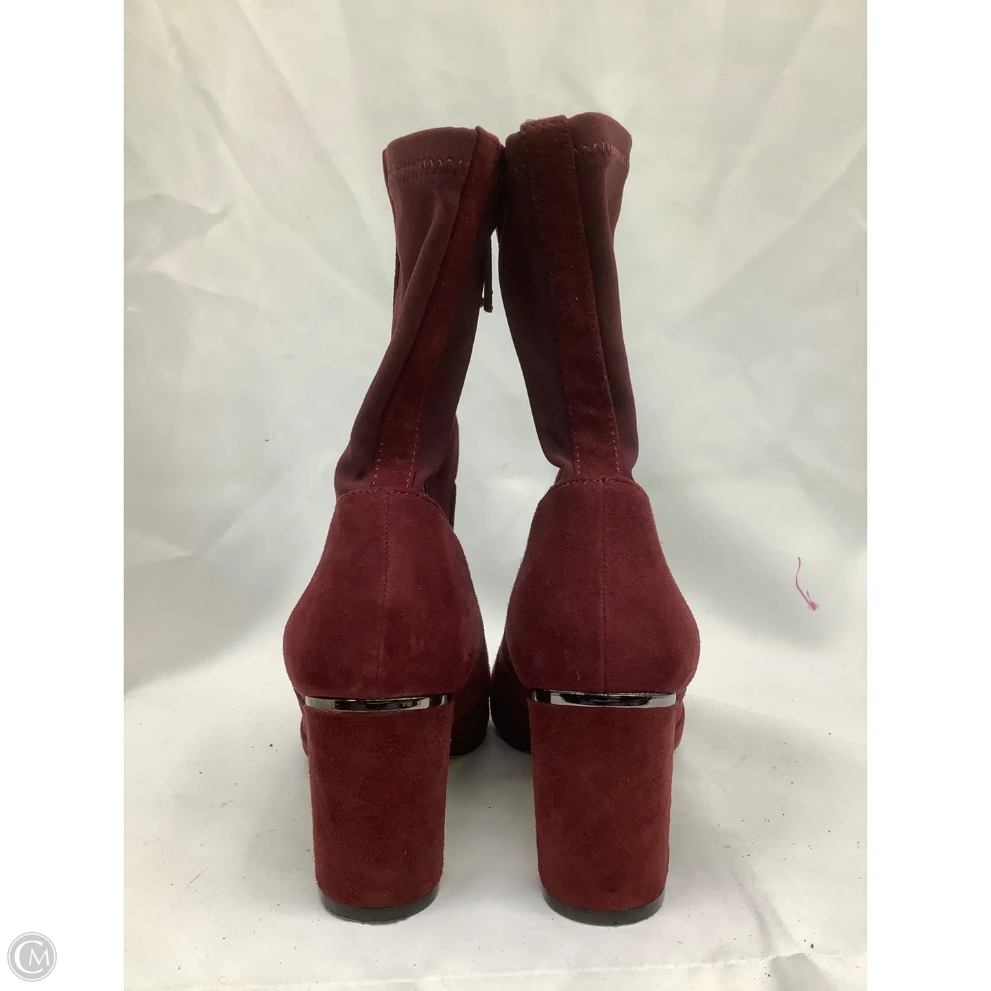 Boots Ankle Heels By Tahari In Maroon, Size: 9