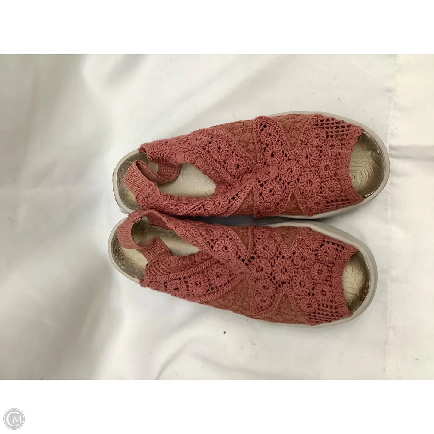 Sandals Heels Wedge By Bzees In Mauve, Size: 9.5