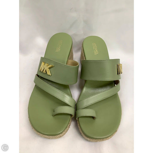 Sandals Heels Wedge By Michael By Michael Kors In Green, Size: 7