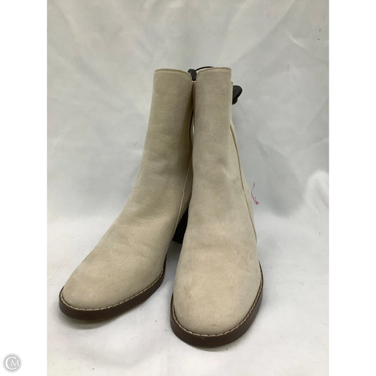 Boots Ankle Heels By Loft In Cream, Size: 6.5