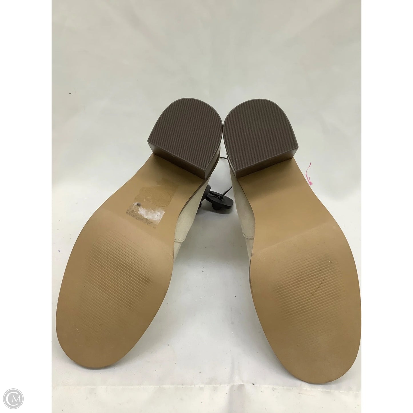 Boots Ankle Heels By Loft In Cream, Size: 6.5