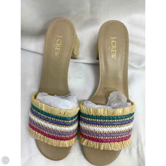 Sandals Heels Block By J. Crew In Multi-colored, Size: 10.5
