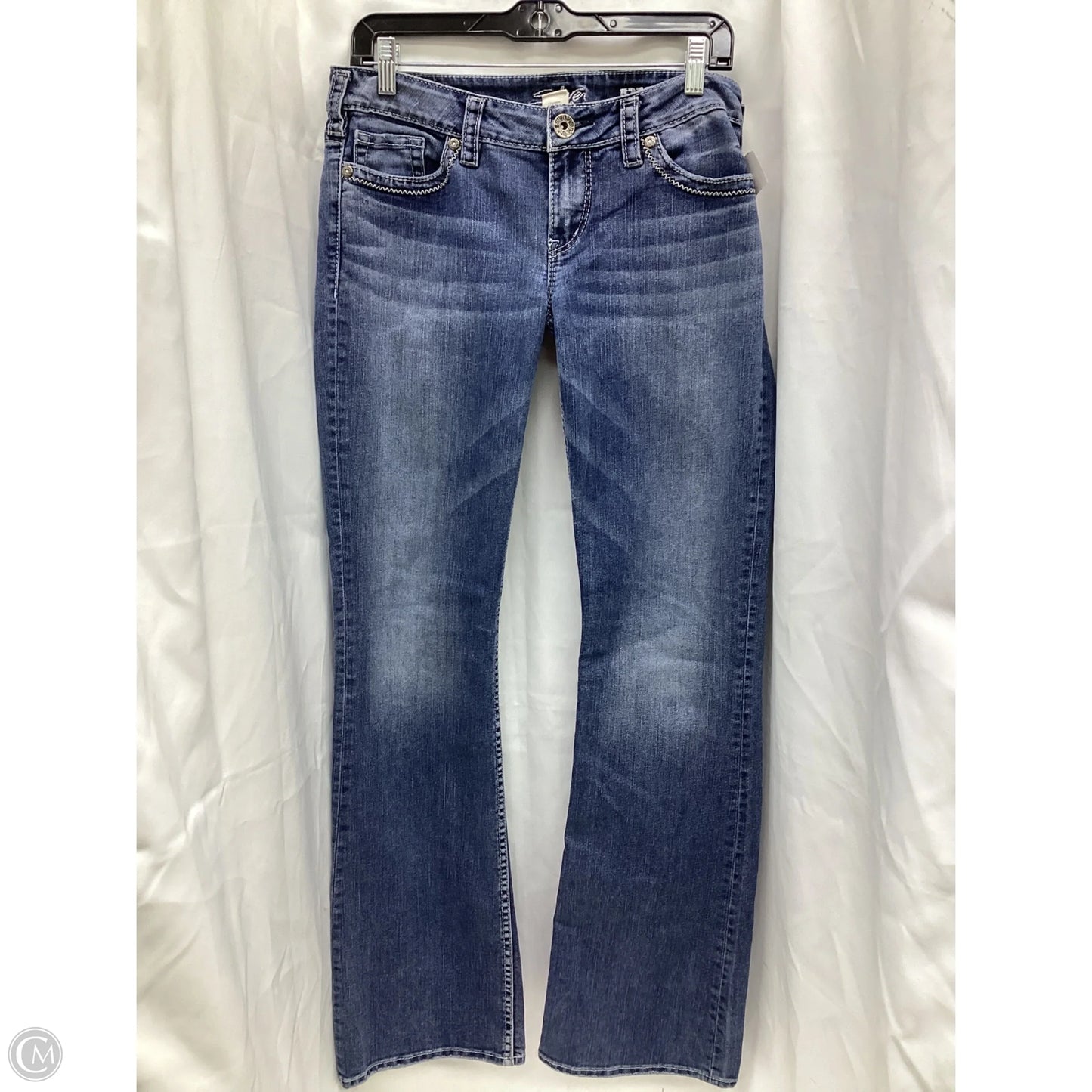 Jeans Boot Cut By Silver In Blue Denim, Size: 10