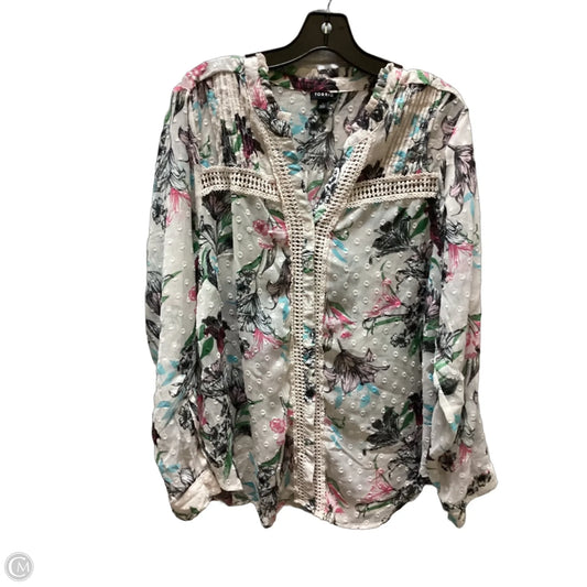 Top Long Sleeve By Torrid In Floral Print, Size: 1x