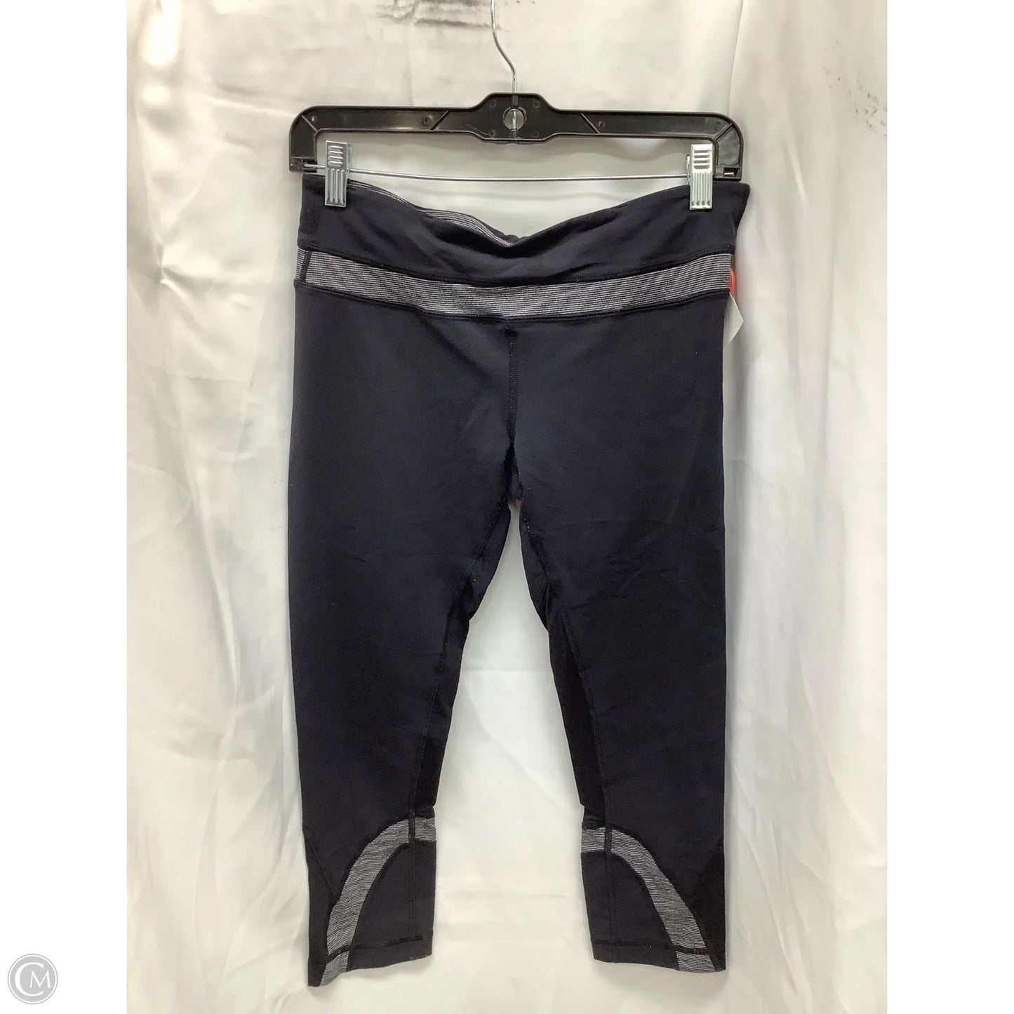 Athletic Leggings Capris By Lululemon In Black & Grey, Size: 8