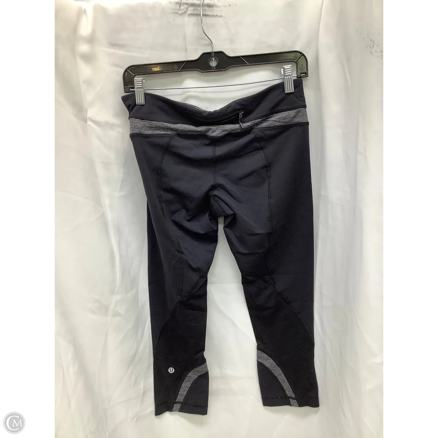 Athletic Leggings Capris By Lululemon In Black & Grey, Size: 8