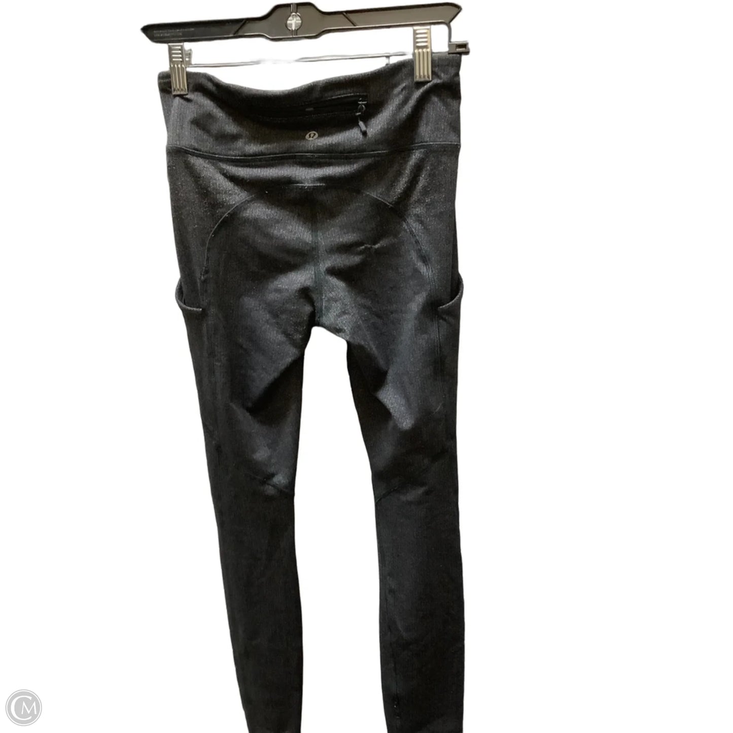 Athletic Leggings By Lululemon In Black & Grey, Size: 4