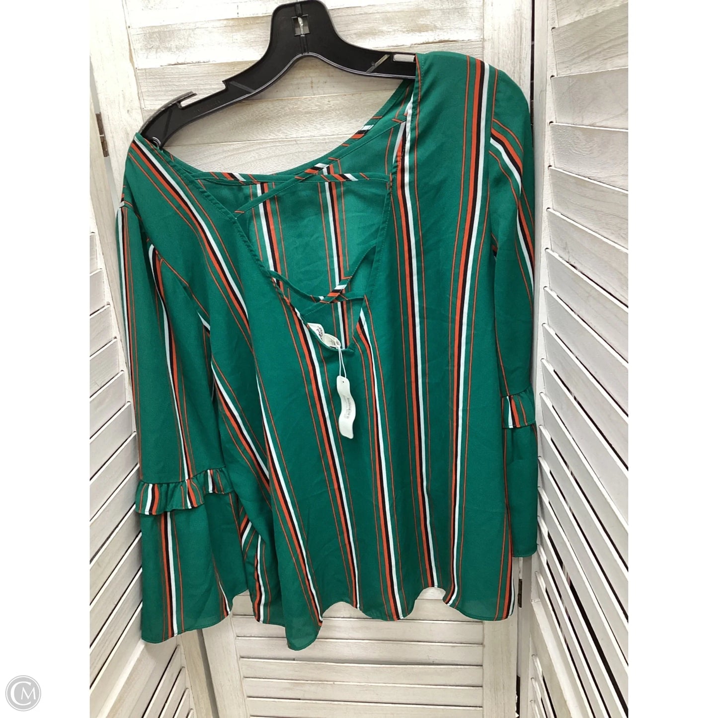 Top Long Sleeve By Krazy Kat In Multi-colored, Size: L