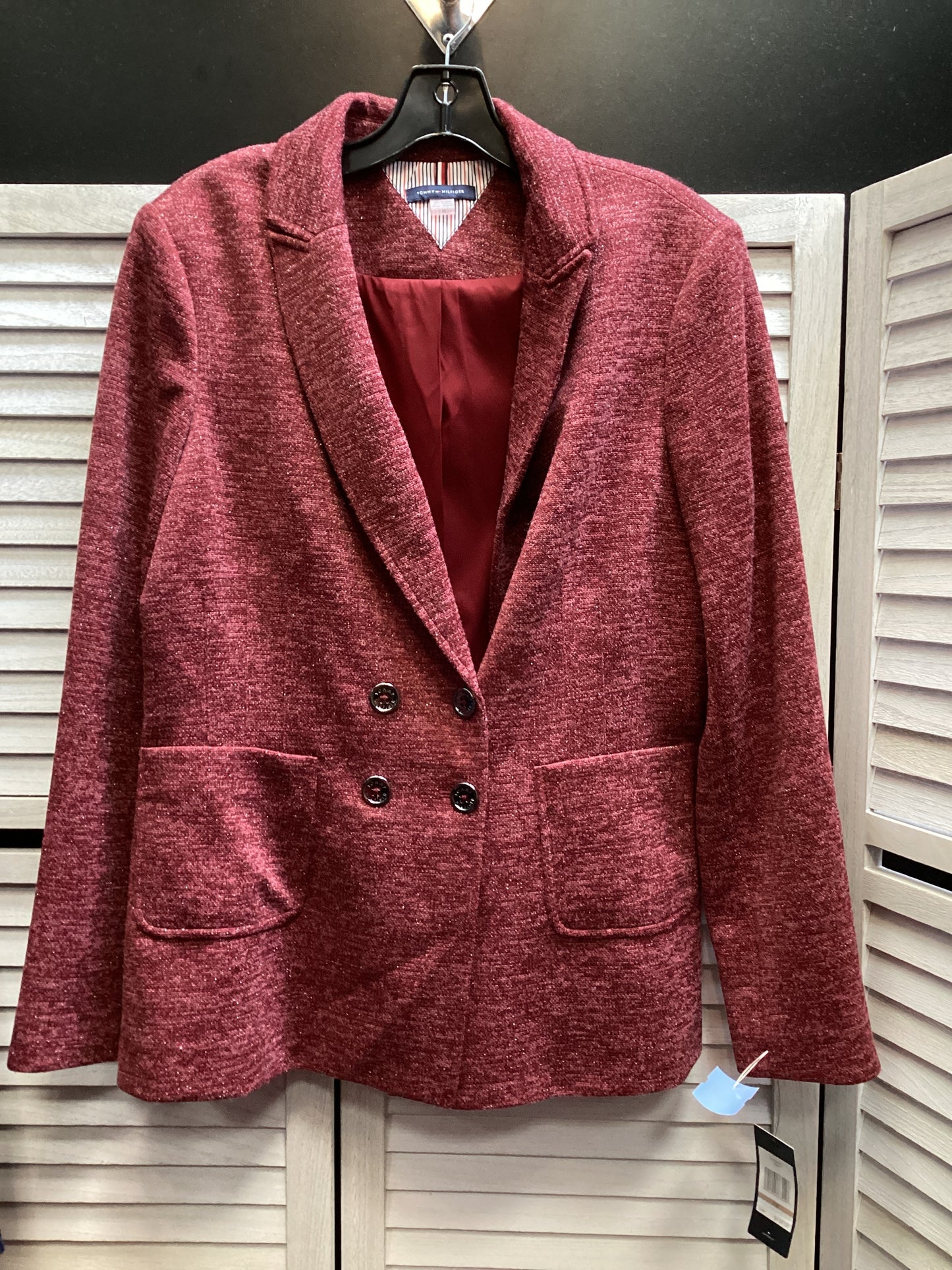 Blazer By Tommy Hilfiger In Maroon, Size: 12