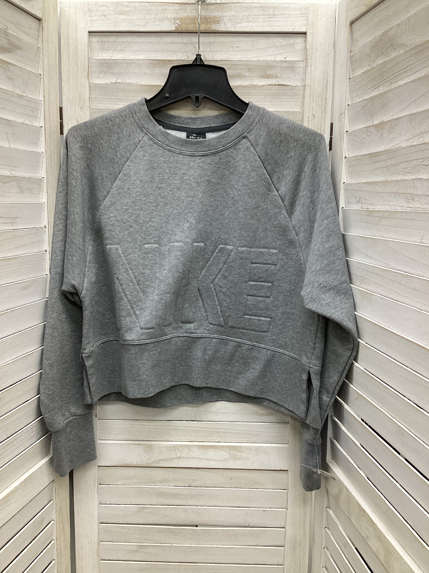 Athletic Sweatshirt Crewneck By Nike In Grey, Size: Xs