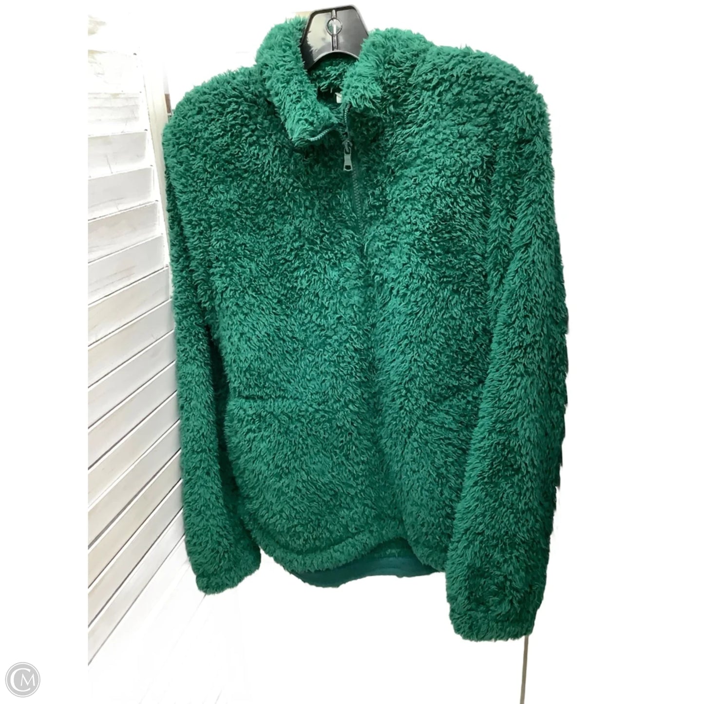Jacket Fleece By Gap In Green, Size: Xs