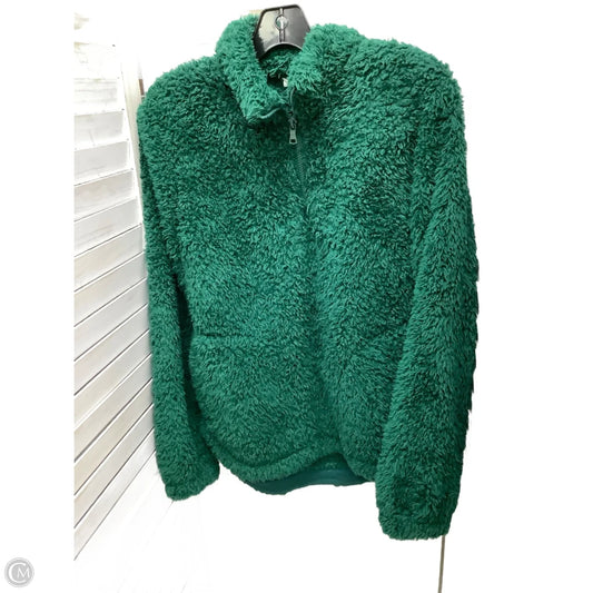 Jacket Fleece By Gap In Green, Size: Xs
