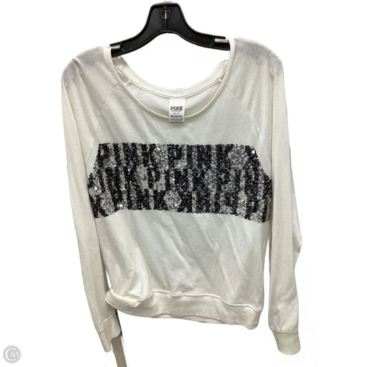 Top Long Sleeve By Pink In White, Size: M
