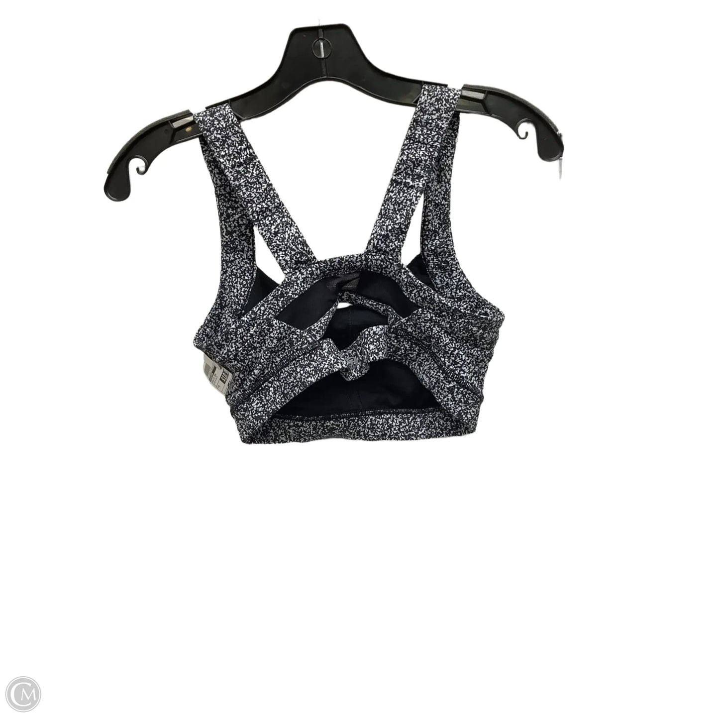 Athletic Bra By Lululemon In Black & White, Size: M