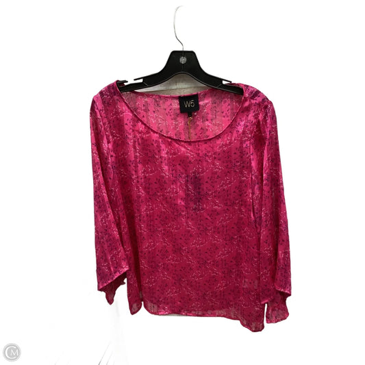 Top Long Sleeve By Clothes Mentor In Pink, Size: M