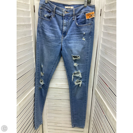 Jeans Skinny By Levis In Blue Denim, Size: 6