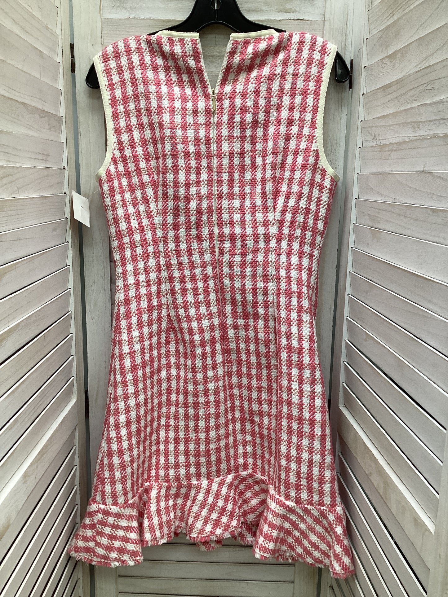 Dress Casual Midi By Kate Spade In Pink & White, Size: 8