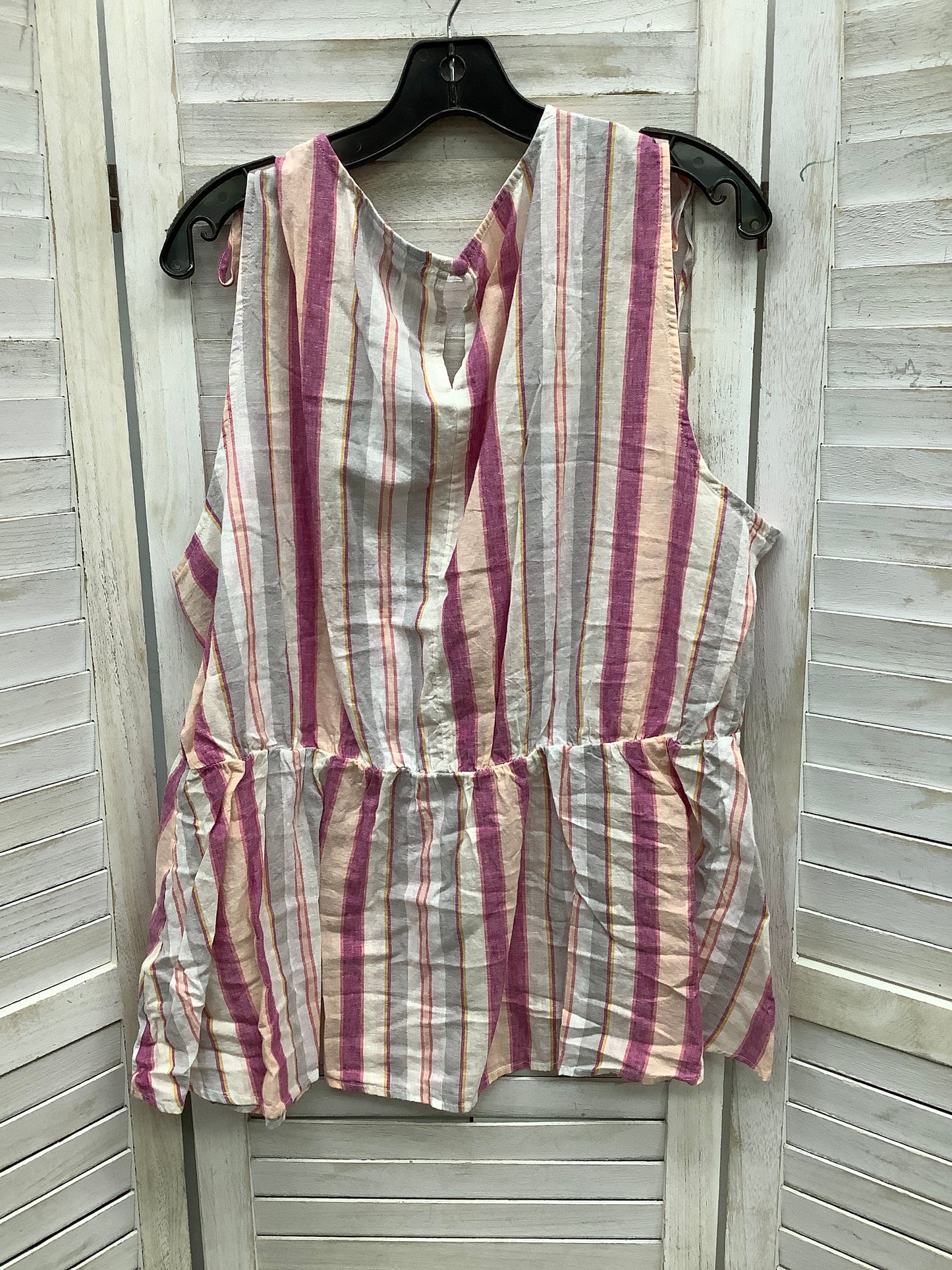 Top Sleeveless By Lane Bryant In Striped Pattern, Size: 22