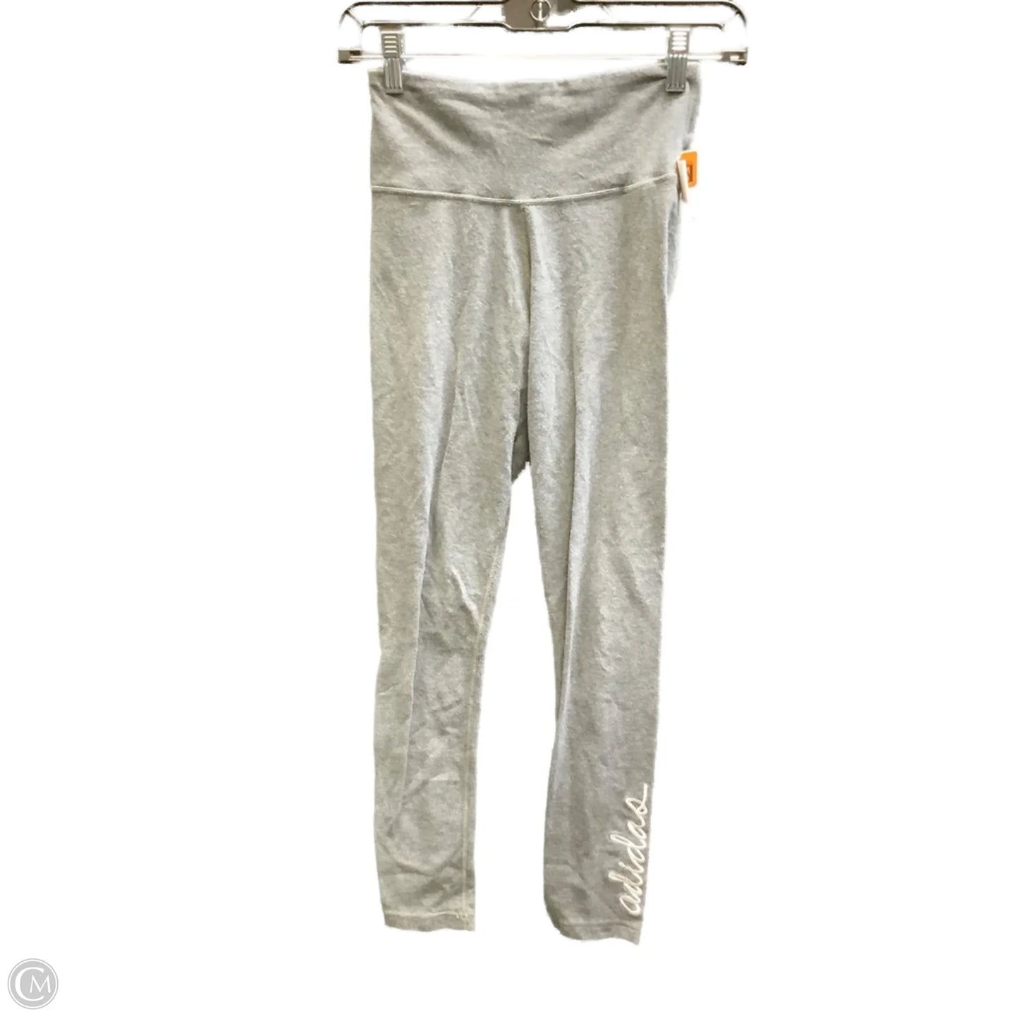 Athletic Leggings By Adidas In Grey, Size: Xs