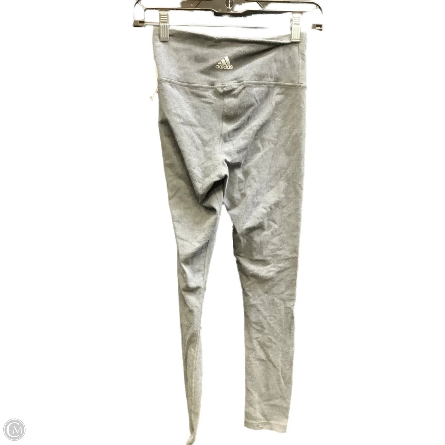 Athletic Leggings By Adidas In Grey, Size: Xs